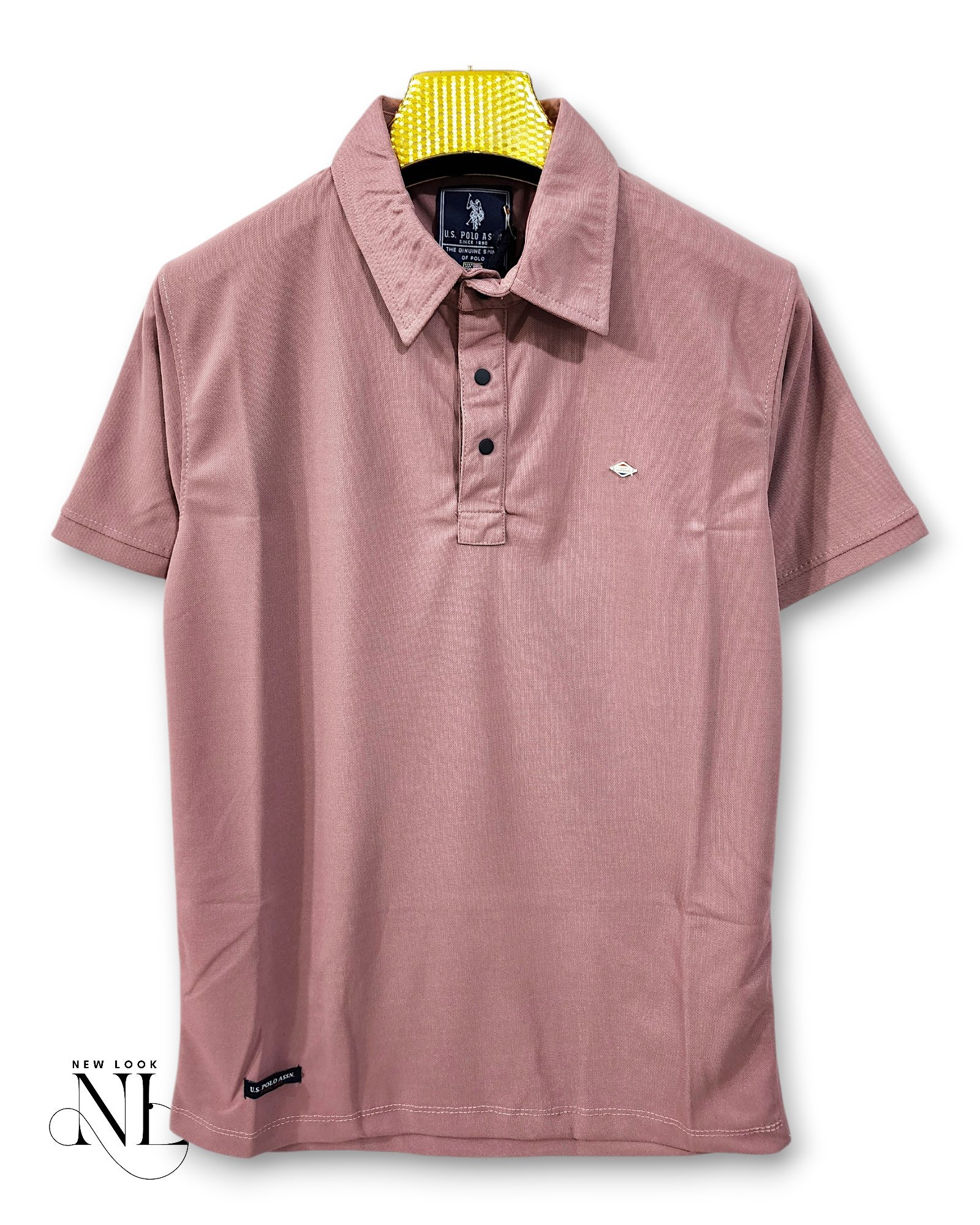 Stylish Peach Plain Polo Half T-Shirt for Men Stylish Peach Plain Polo Half T-Shirt for Men