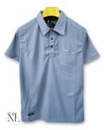 Stylish Blue Plain Polo Half T-Shirt for Men