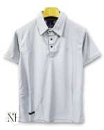 Stylish Lite Grey Plain Polo Half T-Shirt for Men