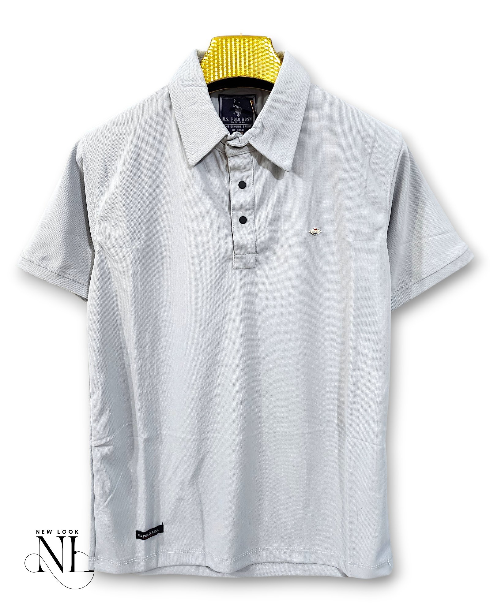 Stylish Lite Grey Plain Polo Half T-Shirt for Men Stylish Lite Grey Plain Polo Half T-Shirt for Men