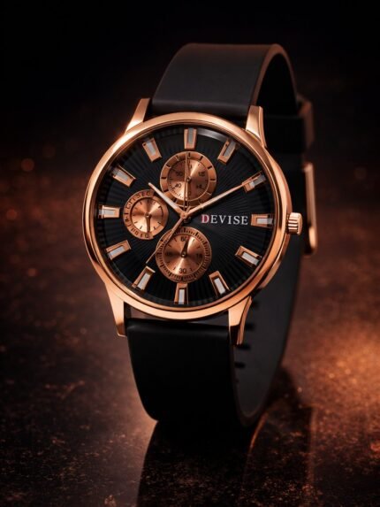 Black Stylish Watch for Men - Fashion-Forward