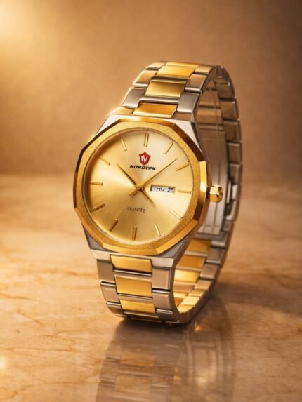 Trendy Luxury Golden Watch for Men & Silver Watch