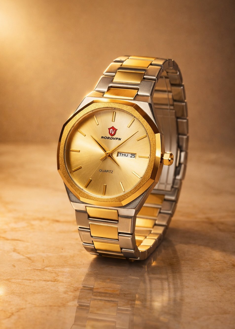 Trendy Luxury Golden Watch for Men & Silver Watch Trendy Luxury Golden Watch for Men & Silver Watch