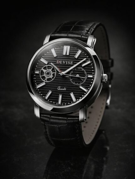 Stylish Black Leather Watch for Men & Best Premium