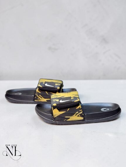 Classic Best Cream Black Slides for Men