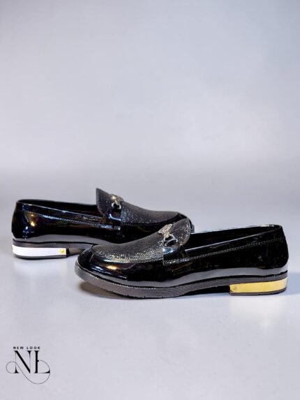 Trendy Jet Black Loafer Shoes for Men & Luxury Black