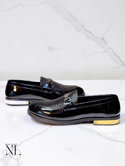 Stylish Jet Black Loafer Shoes for Men