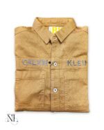 Buy Trendy Lite Brown Plain Denim Shirt for Men