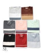 Stylish Stripe Half T-Shirt for Men