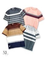 Stylish Stripe Half T-Shirt for Men
