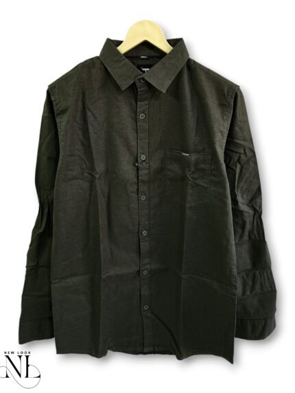 Best Trendy Linen Dark Green Full Shirt for Men