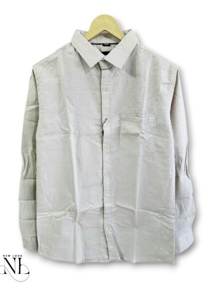 Best Trendy Plain Linen Cream Full Shirt for Men