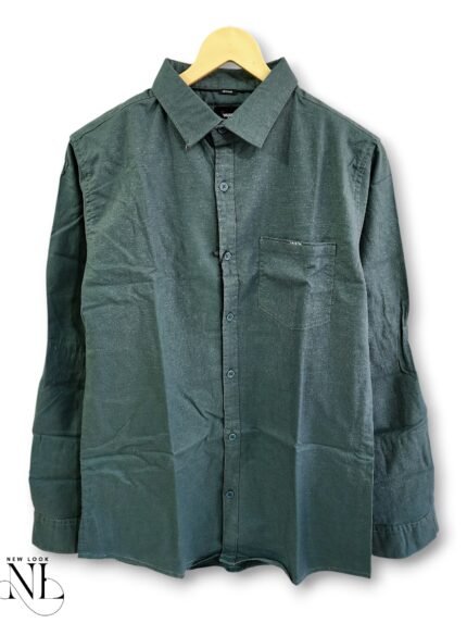 Best Trendy Plain Linen Lite Green Full Shirt for Men