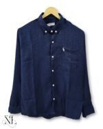Best Stylish Linen Navy Blue Full Shirt for Men