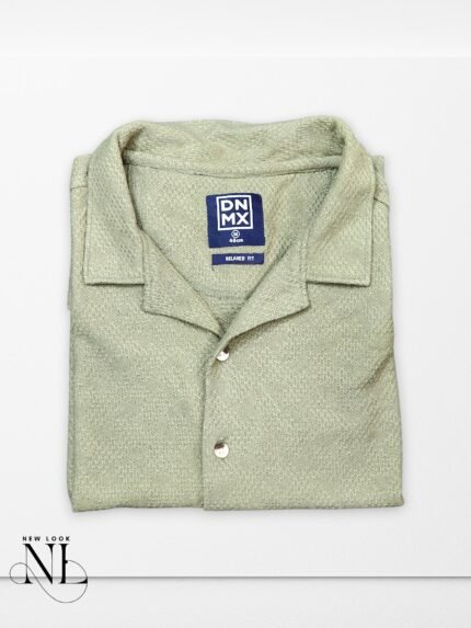 Classic Lite Green Oversize Plain Shirt for Men