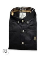 Trendy Jet Black Full Shirt for Men & Morden Style