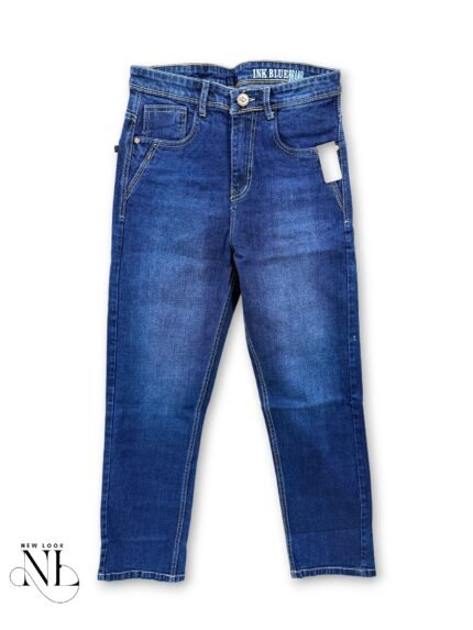 Classic Dark Blue Basic Jeans for Men - Classic Denim