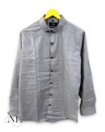 Trendy Lite Grey Plain Full Shirt for Men – Cool Comfort