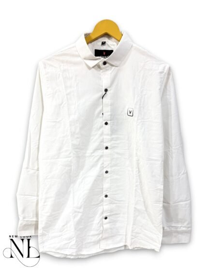 Classic White Plain Full Shirt for Men – The Ultimate