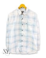 Trendy Checks Sky Blue Full Shirt for Men & Premium