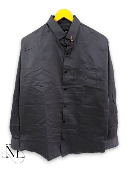 Dark Grey Plain Full Shirt for Men – The Professional's