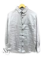 Stylish Steel Grey Plain Full Shirt for Men