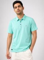 Trendy Light Green Plain Polo Half T-Shirt for Men