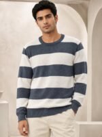 Classic Lite Grey Stripe T-Shirt Soft Cotton Comfort