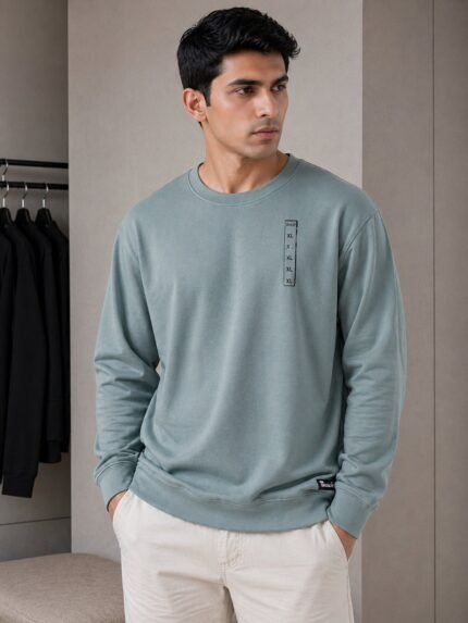 Premium Light Green Full T-Shirt for Men