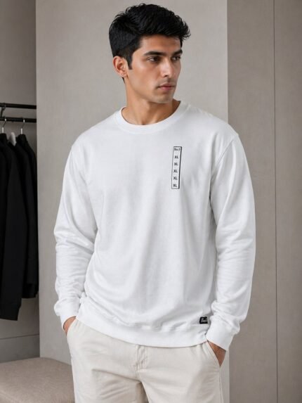 Premium Light Grey Full T-Shirt for Men & Modern