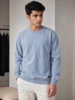 Best Trendy Blue Plain Full T-Shirt for Men