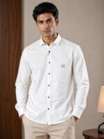 Classic White Plain Full Shirt for Men – The Ultimate