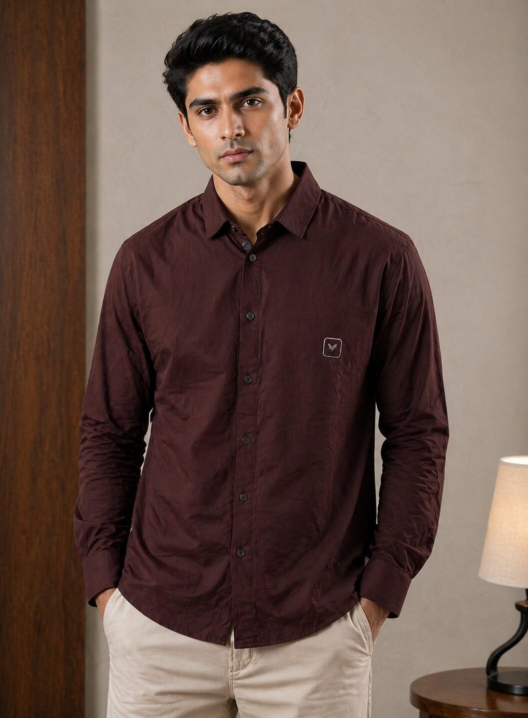 Maroon Plain Full Shirt Premium for Men – Ultimate Festive Maroon Plain Full Shirt Premium for Men – Ultimate Festive