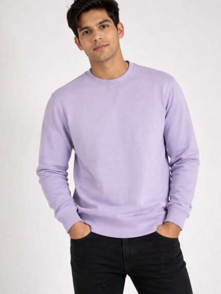 Light Purple Sweatshirt for Men & Winter Fashion