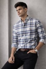 Trendy Checks Blue Full Shirt for Men