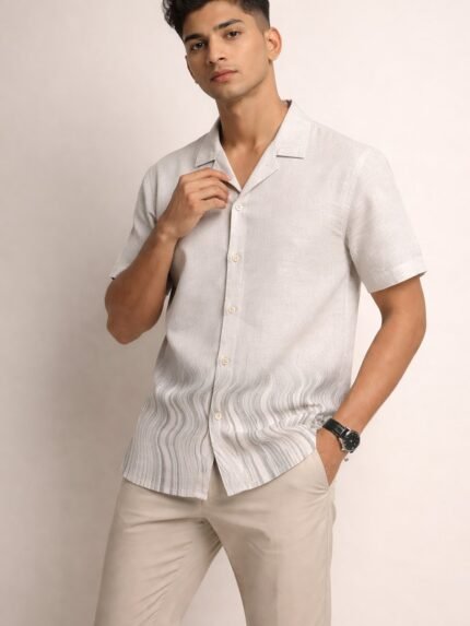 Best Printed White Half Shirt for Men & Premium
