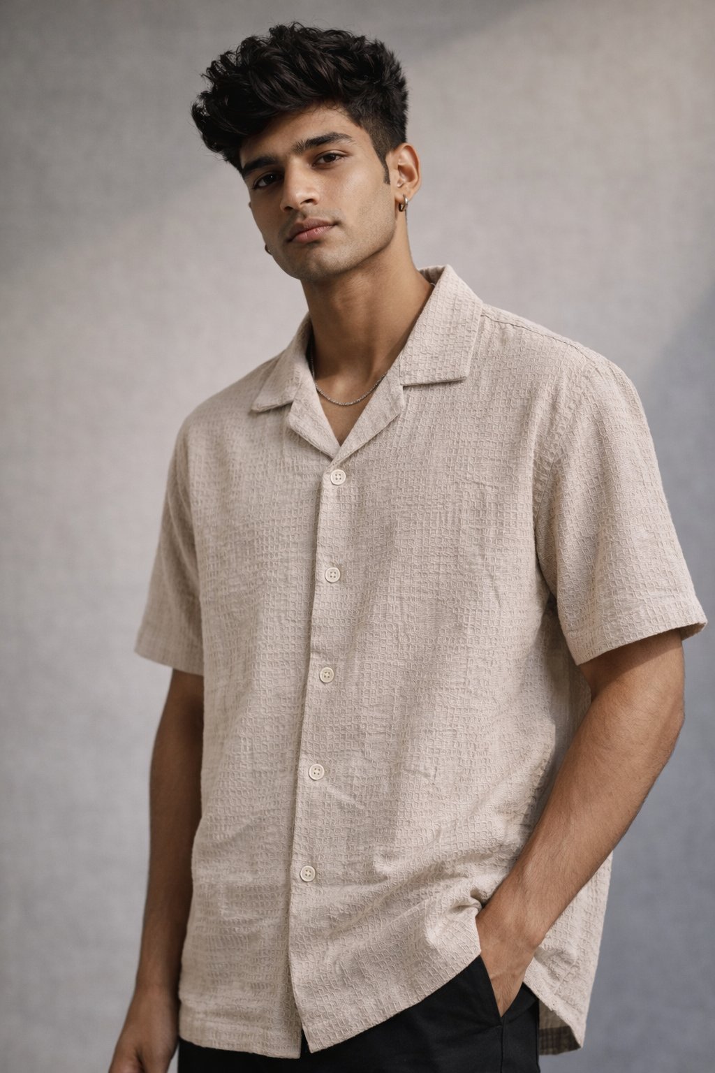 Best Premium Cream Plain Half Shirt for Men Best Premium Cream Plain Half Shirt for Men