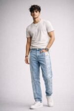 Stylish Best Sky Blue Baggy Jeans for Men & Classic