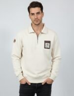 Lite Yellow Plain Zip Full T-Shirt for Men Sunny