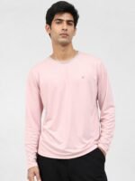 Compression Pink Full Plain T-Shirt for Men