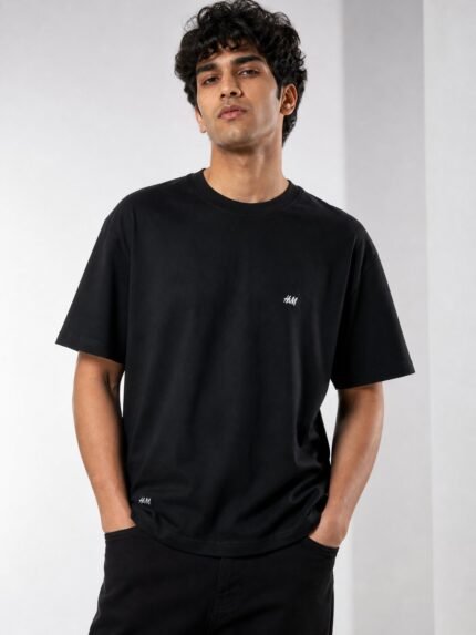 Classic Black Half T-Shirt for Men Premium Quality
