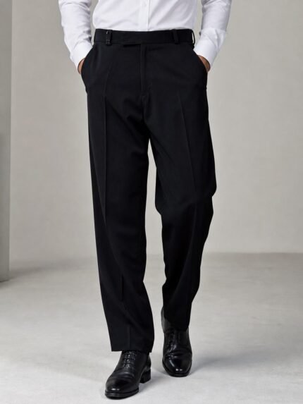 Trendy Formal Straight Fit Black Pant for Men