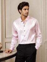 Classic Solid Light Pink Full Shirt for Men & Premium