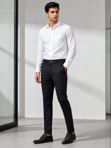 Classic Imported Jet Black Formal Pants for Men