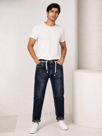 Best Deep Brown Basic Denim Jeans for Men
