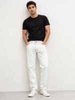 Stylish White Baggy Jeans for Men & Premium