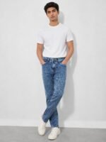Trendy Sky Blue Baggy Jeans for Men & Premium