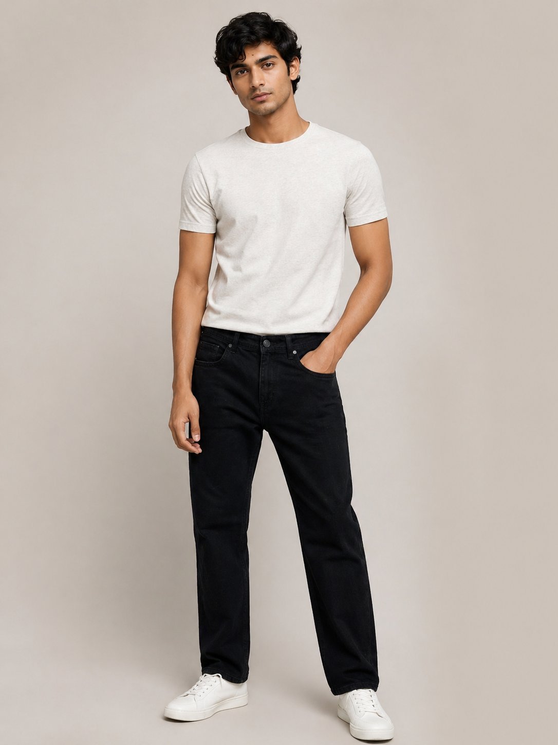 Classic Black Baggy Jeans for Men & Streetwear Classic Black Baggy Jeans for Men & Streetwear