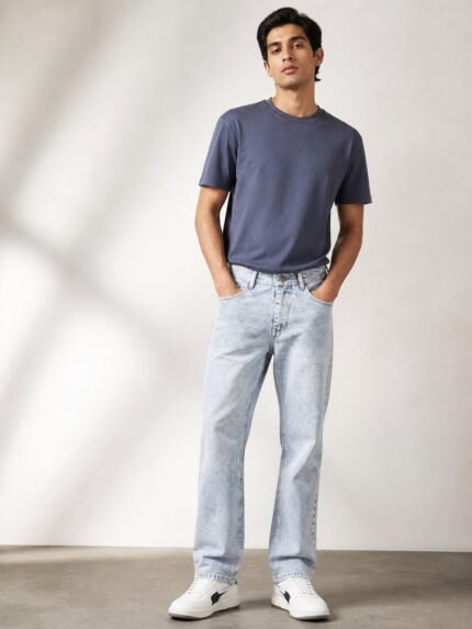 Best Lite Grey Denim Baggy Jeans for Men