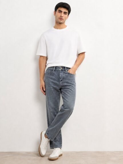 Best Denim Lite Grey Baggy Jeans for Men